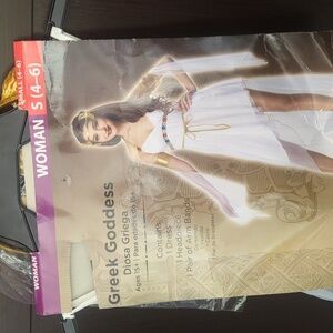 Greek Goddess White and Gold Costume - Size 4-6 Small NWT